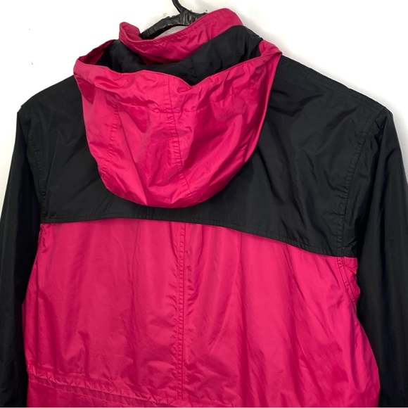 Vintage Woolrich Women’s Pink & Black Mesh Lined Hooded Rain Ski Jacket Size XL - Picture 10 of 15